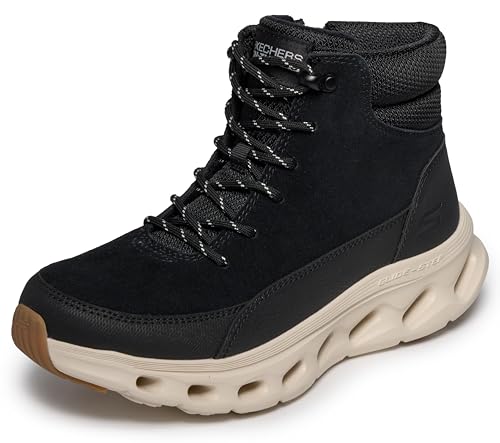 Skechers Womens On-The-Go Go Walk Glide Step 2.0 - Wildwood Boot, Black/Natural, 8.5