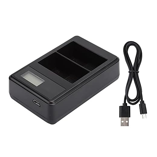 EBTOOLS Kamerabatteriladdare för Nikon, EN-EL15 Bärbar kamera Batteriladdare Laddning LCD Elektrisk mängdindikator Dubbel kortplats för Nikon V1 D500 D600 D610 D750 D800 D7000