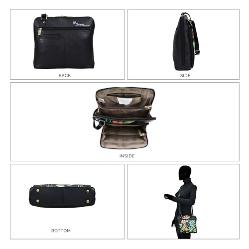 Anna by Anuschka Handpainted Leather Women's Zip Around Organizer Cross Body4