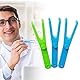 Wiederverwendbare Zahnseide Halter, 3 Stück Flosser Zahnseidenhalter, Dental Floss Halter, Zahnseide-Stick Zahnreinigung, Mundhygiene Zahnreinigung, für Familien Hotels und Reisen, 2 Blau, 1 Grün