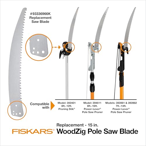 Image of Fiskars 15 inch WoodZig Replacement Saw Blade for Fiskars Pole Saws