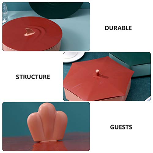 FAVOMOTO Bandeja de Doces E Nozes Aperitivo Servindo Recipiente Com Tampa 5 Compartimento Organizado