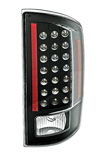 Sppc Black Led Tail Lights Assembly Set For Dodge Ram - (Pair) Driver Left And Passenger Right Side Replacement #TOP3