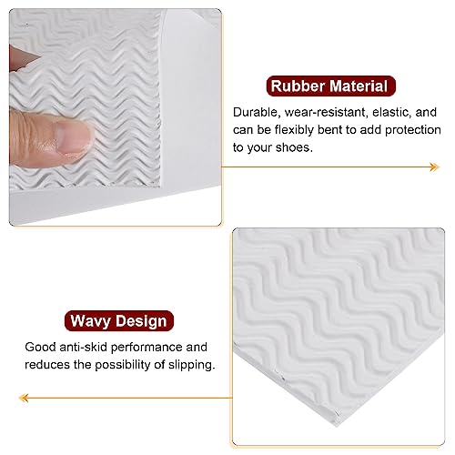 QUARKZMAN Schuhsohle Reparatur Gummi Blatt 2.2mm Dicke Rutschfest Lärmreduzierung Ersatz Pad für Schuhe Reparaturen Weiß