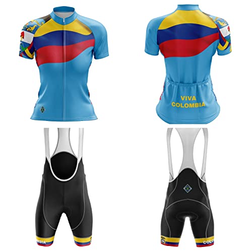 Mount Yale Outdoor Company Team Colombia Blue Waving Proudly Women's Jersey & Bib Short Set Cover