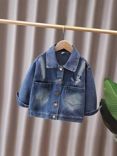 Classic Denim Trucker Jacket for Boys Girls Kids Button Down Jeans Jacket Top Coat Outwear2