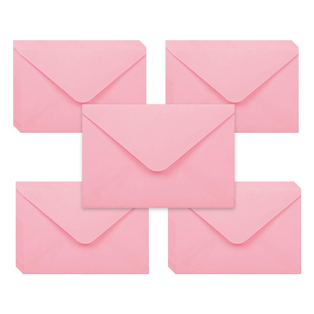 WYAN Sobres Pequeños - 50 Pcs 15 * 10cm Rosa Sobres Regalo, Sobre Navidad, para Regalos, Tarjetas De Felicitación, Bodas, Negocios, Invitaciones (Tarjetas y Pegamento no Incluidos)