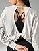 Colorfulkoala Long Sleeve Shirts Crew Neck Oversized Tops for Women Casual Workout T-Shirts with Thumb Holes (Natura, S) Natural