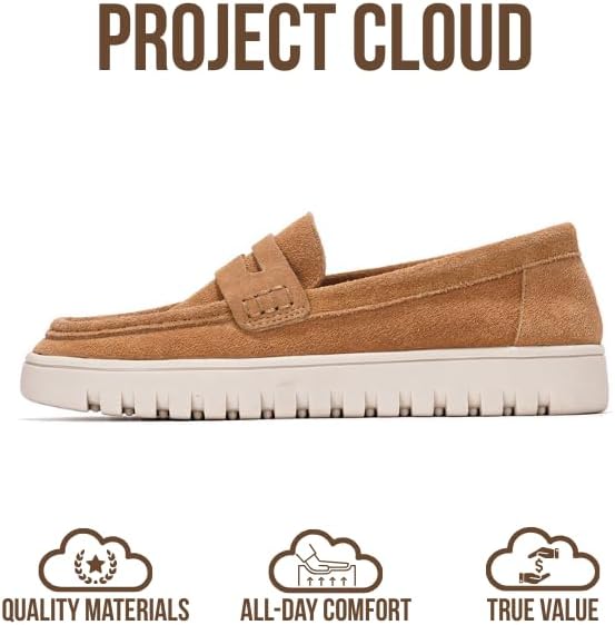 Project Cloud 100% Genuine Leather Loafers for Women – Memory Foam Insoles Slip On Shoes for Women – Lightweight Womens Shoes – Non Slip Womens Loafers (Filide1) - Image 4