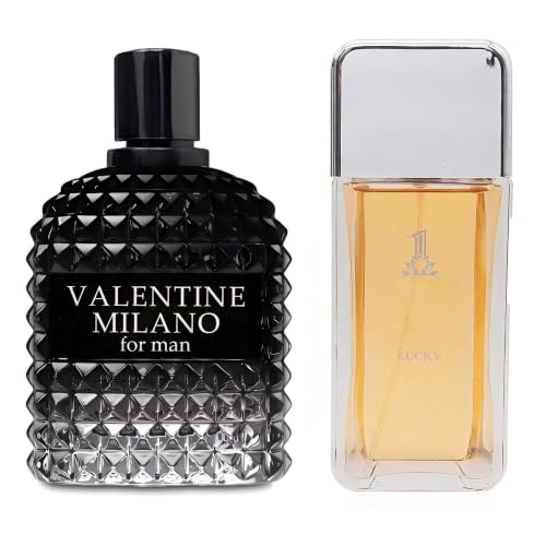 Image of AFLUXE Men's Cologne Set 2PCS, Valentine Milano & 1 Lucky EDT and one EDP
