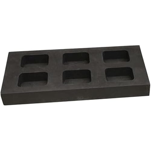 oshhni Black Graphite Furnace Casting Foundry Crucible Melting Tool - 6 Slots Large