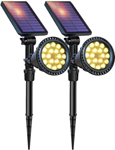 DBF Solar Lights Outdoor, 600LM Solar Spotlights...