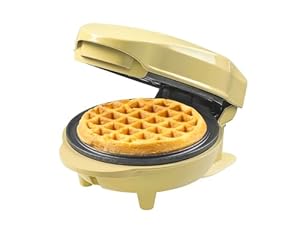 Bestron AMW500VBS Waffle Maker, Alloy Steel, Yellow