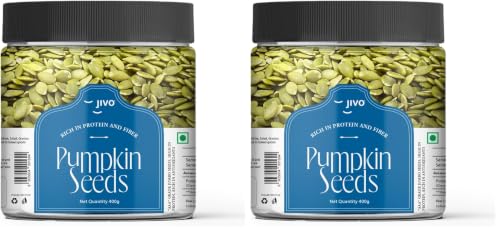 Image of Jivo Raw Pumpkin Seeds | Healthy Snack for Breakfast | High in Fiber & Antioxidants | Ideal for Diets & Weight Management | Nutritious Superfood for Daily Wellness | Hygienically Packed - 400g
