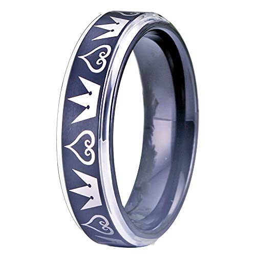 Cosplay Jewelry Hearts & Crowns Design Ring - Tungsten Ring Wedding Ring Men's Ring -Free Customized Engraving