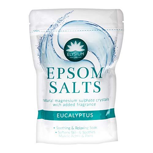 Elysium SPA Epsom SALES DE BAÑO NATURAL Sulfato De Magnesio CRISTALES - EUCALIPTO