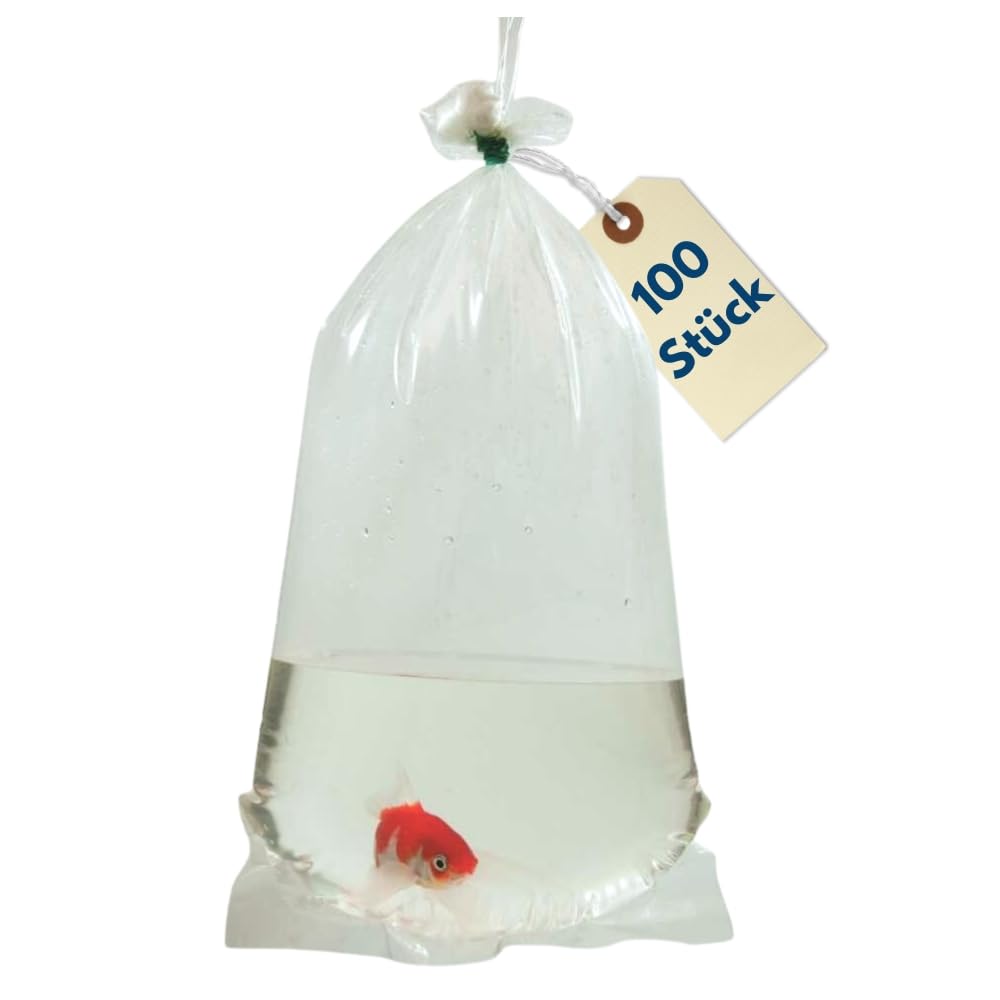 Fischtransportbeutel 18 x 40 cm 100 Stück Transportbeutel Koi Fischbeutel Fischtüten Fisch Transport Tüten Zierfischtüte Transparent