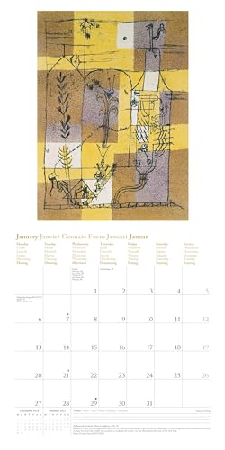N NEUMANNVERLAGE, Paul Klee 2025 Brochure Calendar, 30 x 30 cm, Wall Calendar with Pictures of Paul Klee, Moon Phases - Image 4