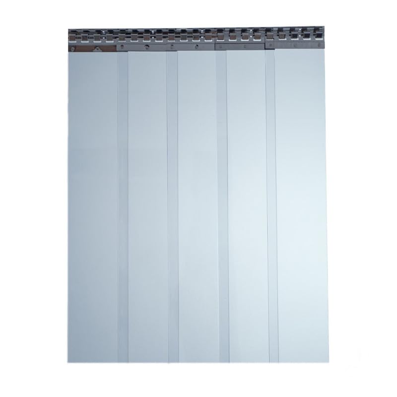 PVC Streifenvorhang 3x300mm KühlhausTransparent Höhe 3,00m x Breite 2,75m, Lamellenvorhang mit Schallschutz bis zu 30db, umweltfreundlicher Stallvorhang, PVC Vorhang recyclebar fertig vormontiert