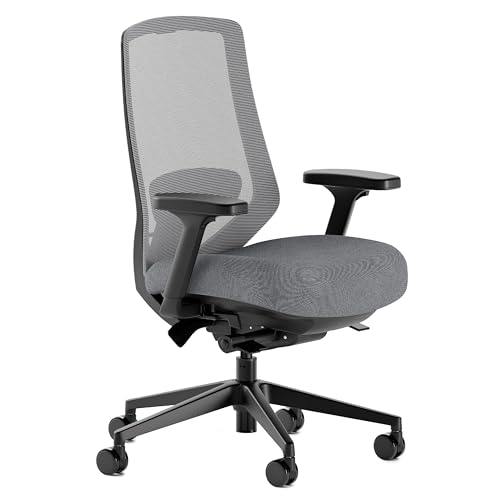 Branch Ergonomic Chair Pro - Mesh Office Chair with 14 Points of Adjustment - Height, Depth & Tilt Adjustable - 5D Armrests - Forward Tilt, Smooth Recline, and Lumbar Support - Boulder