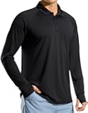 Men's Long Sleeve Golf Polo Shirt UPF 50+ Lightweight Sun Protection Cool SPF Hiking Shirts for Men