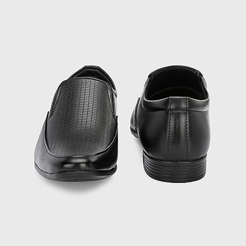 Image of Centrino Mens Formal Shoe |Slip-On Men's Formal Shoe | Stylish Non-Lace Design | Soft Cushioned Insole for Comfort | Perfect for Office & Formal Wear (64047)