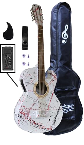 Bajo Quinto Electroacústico (Salpicado Rojo/Negro)