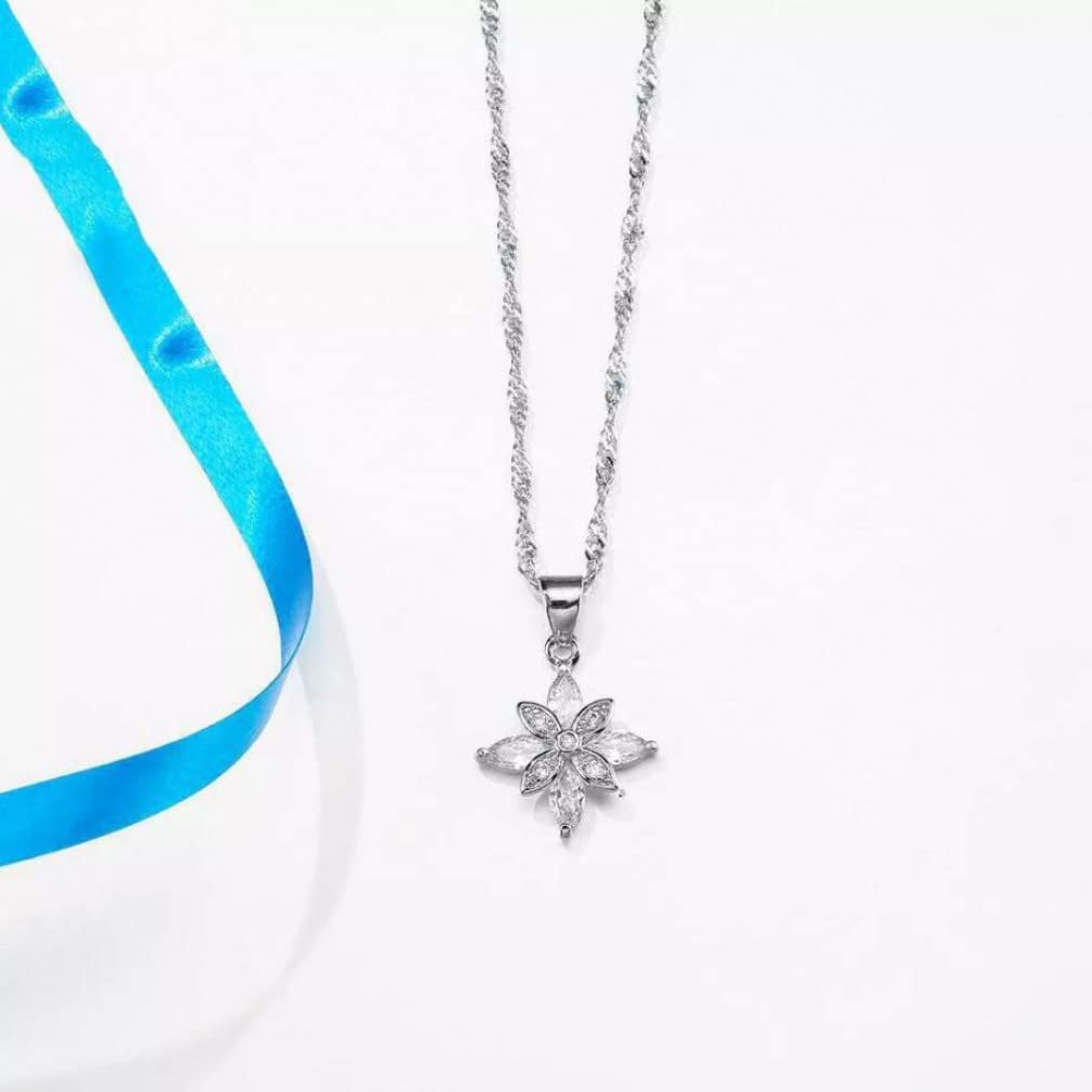 zirkonia Brautschmuck Sets 925 Blumen Halskette Ohrringe Hochzeit Party zubehör