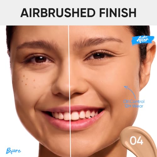Image of SKINTIFIC Velvet Matte Cushion Foundation Blue #04 Beige | Full coverage matte finish, one-swipe flawless, oil control, long-lasting pore-blurring pressed powder for oily skin.