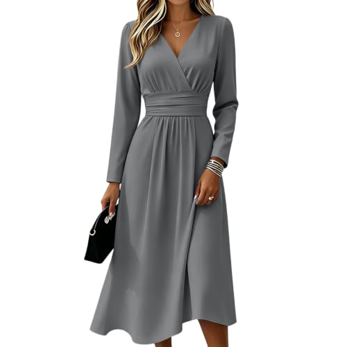 Maxi Dresses for Women Midi Fall Plus Size V Neck...