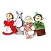 Finger 4PCS / Set Cappuccetto Rosso burattino animale giocattolo educativo Giocattoli Storytelling bambola del fumetto per animali della barretta bambini accessori per la casa Bura