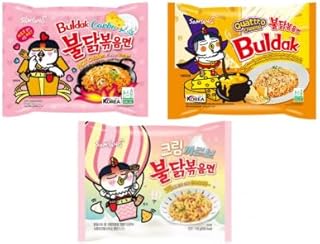 نودلز ساميانج بولداك رامين بنكهة كاربونارا 140 جرام وكريمة كاربونارا 140 جرام وجبنة كواترو 140 جرام