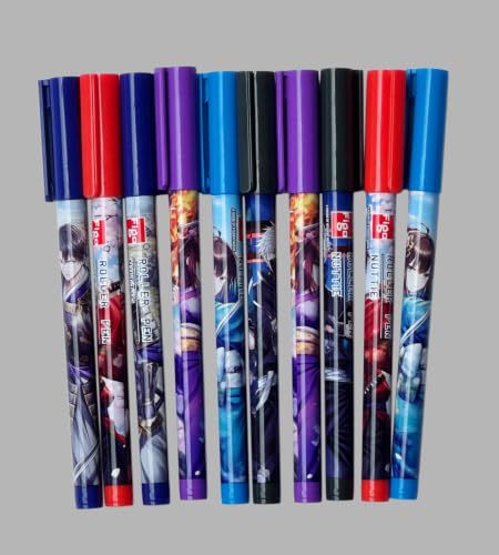 Image of MSGH Figo Fomo Panda Liquid Roller Pen (NUTTIE BLUE PEN 10pcs)