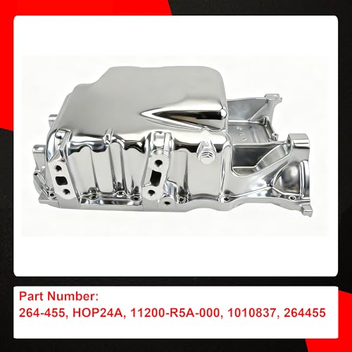 Image of 264-455 Engine Oil Pan Sump with Drain Plug Compatible with Honda CR-V 2012 2013 2014 l4 2.4L Sport Utility Replace 11200R5A000