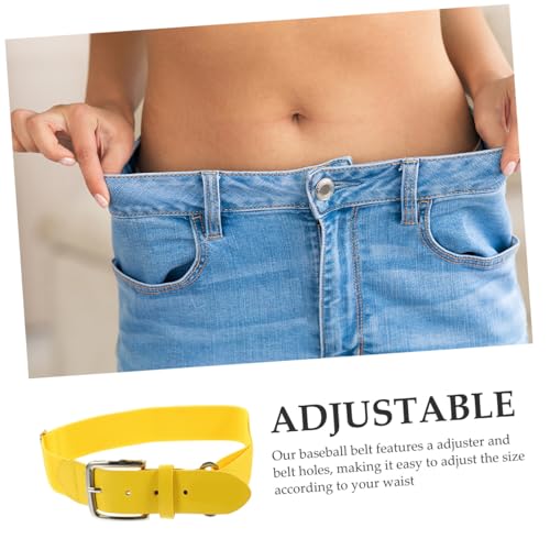 Ceinture de baseball robuste Yardwe homme avec boucle métallique solide - 4