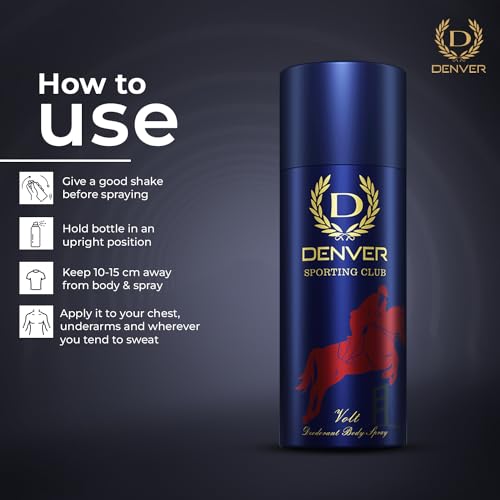 Image of DENVER Sporting Club Volt - 165ML | Long Lasting Deo Spray from Men