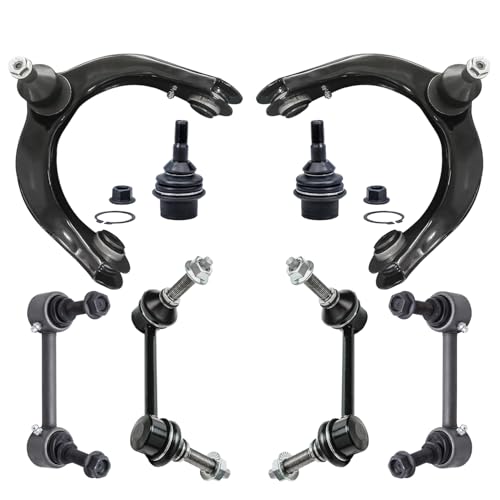 Image of Detroit Axle - 8pc Front End Suspension Kit for Jeep 2011-2015 Grand Cherokee Dodge Durango, 2 Upper Control Arms w /Ball Joints, 2 Lower Ball Joints, 4 Front Rear Sway Bars Replacement