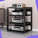 technics hifi katalog Robuste Materialien: Die Regale bestehen aus 16 mm dicken Holzbrettern, die hart und verschleißfest sowie leicht zu reinigen sind. Der Gesamtrahmen besteht aus 5 x 2,5 cm dicken Stahlrohren, die nicht leicht rosten, eine hohe Tragfähigkeit und eine stabile Struktur aufweisen und nicht leicht rütteln.