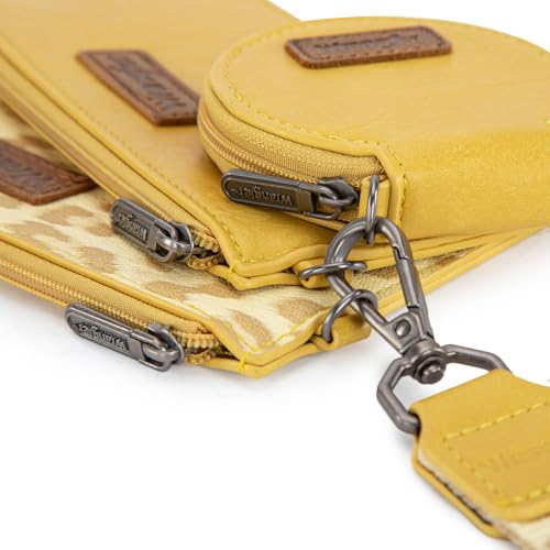 Image of Montana West X Wrangler Keychain Wallets for Women Dual Pouch Wristlet