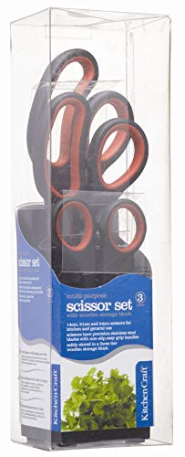 KitchenCraft Küchenschere Set mit Block, Mehrzweckschere 4-teiliges Set, schwarz - Image 4