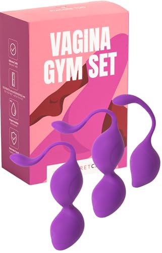 MySecretCase Bolas Chinas para Fortalecer el Suelo Pélvico Vagina - Huevos para Mujeres, Ejercitador Vaginal, Kegel, Máquina de Ejercicios Vaginales más Efectivos Ejercicio Pelvico (Morado)