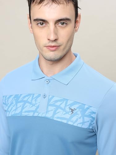 Image of TECHNOSPORT Men's 100% Polyester Slim Fit T-Shirt - (P710 P ) Pack of 1