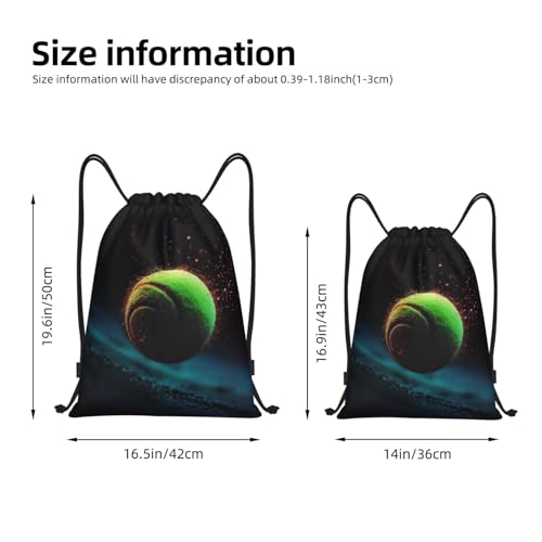 tennis Drawstring Backpack Water Resistant String Bag Sports Sackpack Gym Sack Beach Swim Travel Daypack2