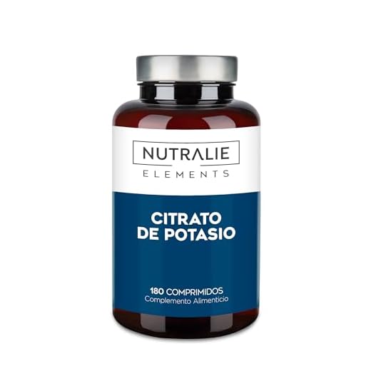 Potasio - Citrato de Potasio - Alta Dosis - 2880mg - Elemento Potasio Puro +1000mg - Músculos - Potassium Citrate - 180 Comprimidos - Nutralie