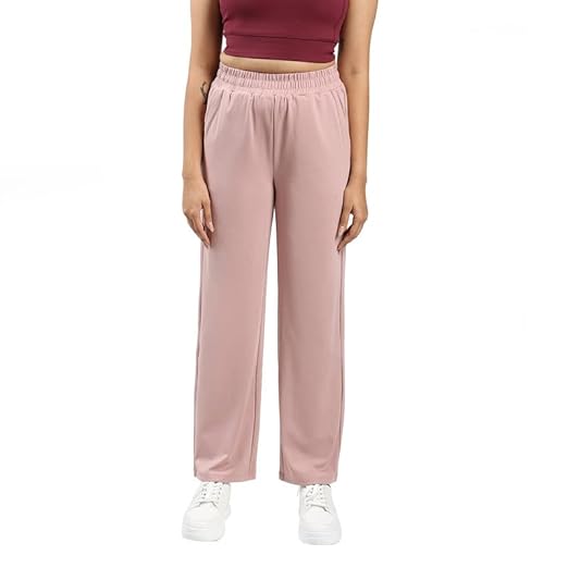 Women On-The-Go Track Pants | Relaxed Fit | Adjustable Hidden Drawstring | 2 Side Pockets | Mid to High Rise | Track Pants for Women