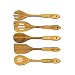 Bamboo Cooking Utensils, Wooden Spoons, Bamboo Utensil Set, Organic Bamboo Kitchen and Serving Set by Xtreme Care, 5 Piece Set, Easy Grip Handle, Hanging Set, Natural, Eco Friendly