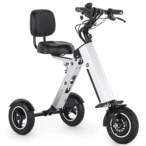 TopMate ES35 Powered Scooter 3 Wheels Foldable Trike with Backrest Seat for Adults, Lightweight...