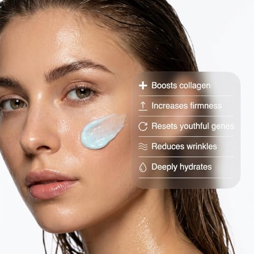 Jeune Jolie GHK-Cu Copper Peptide Goat Milk Face Cream with Honey - Advanced Barrier Repair Moisturizer with Peptides - Hydration for Dry, Sensitive Skin - Firms, Soothes & Smooths - 2oz