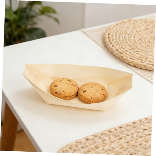 100 Platos Descartables de Madera para Sushi 6 Pulgadas miniatura 4