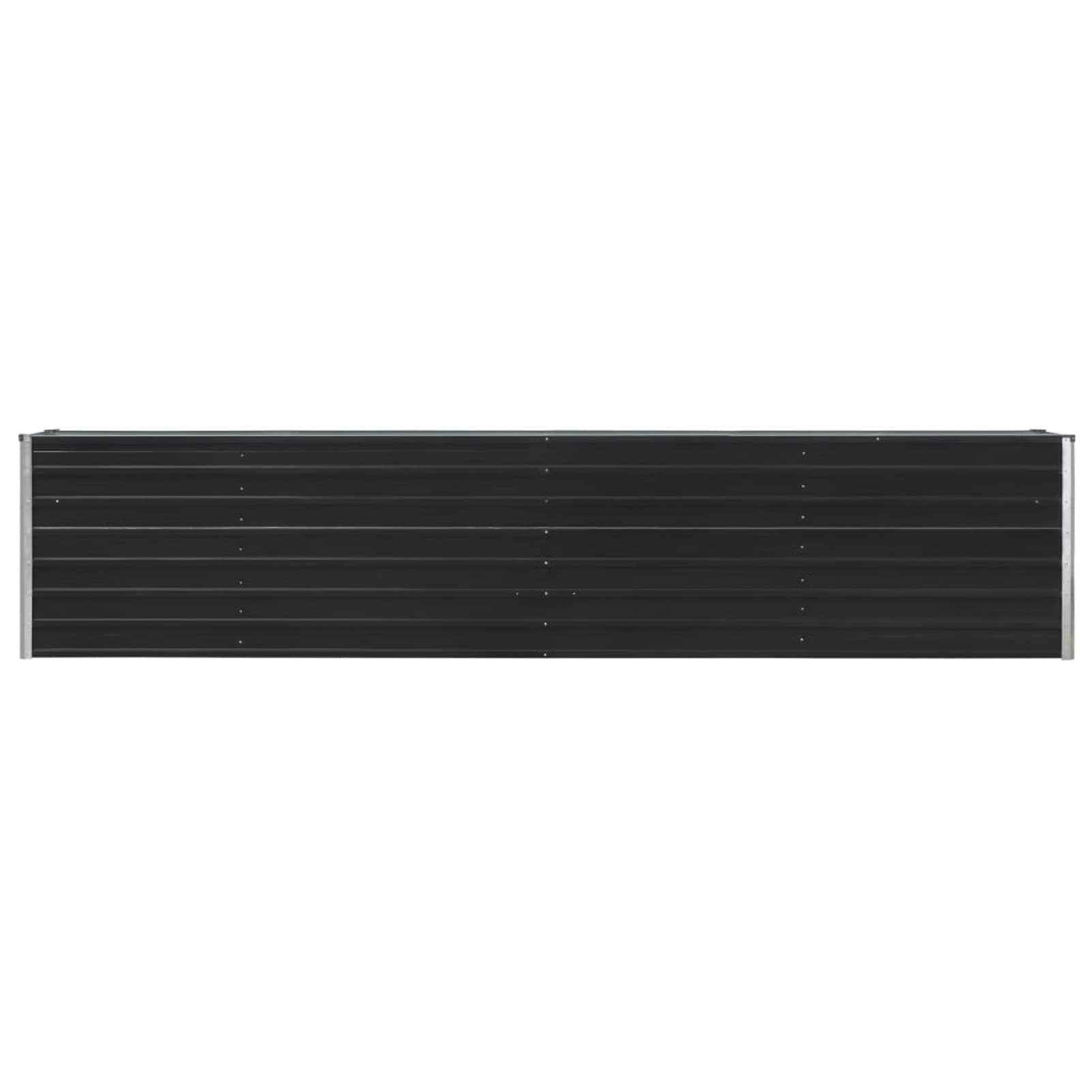 Arriate, Mesa De Cultivo, Huerto Domestico, Cultivo De Plantas Aromaticas, Arriate De Jardín, de jardín de Acero galvanizado Antracita 320x40x45 cm